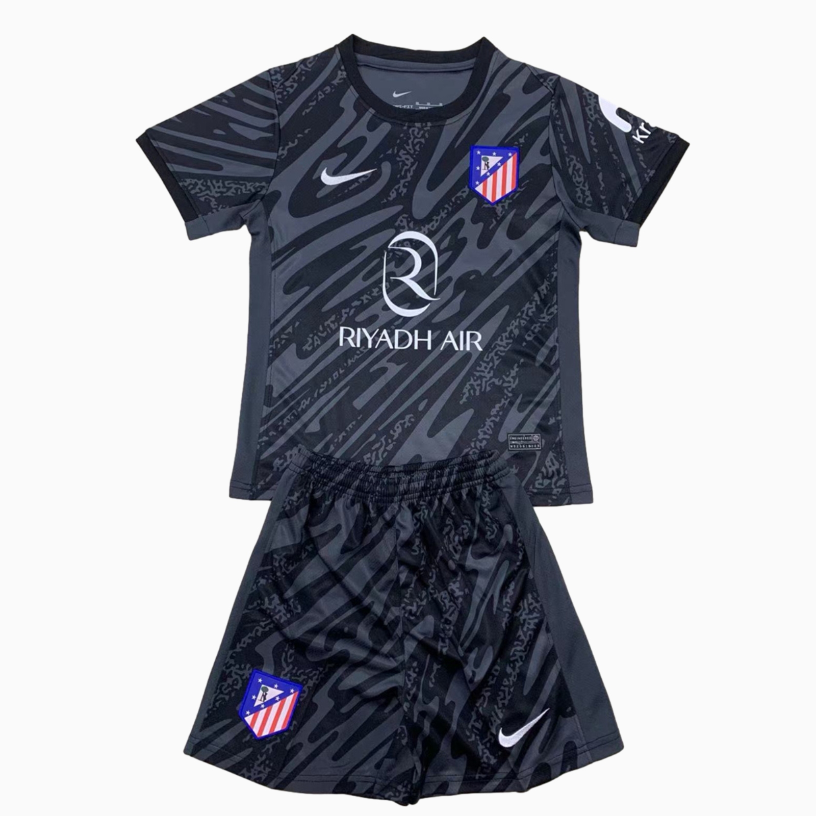 Atletico Madrid 24-25 Black Gray Goalkeeper Men's Adult Jersey Set - Fans Version - JerseysGala