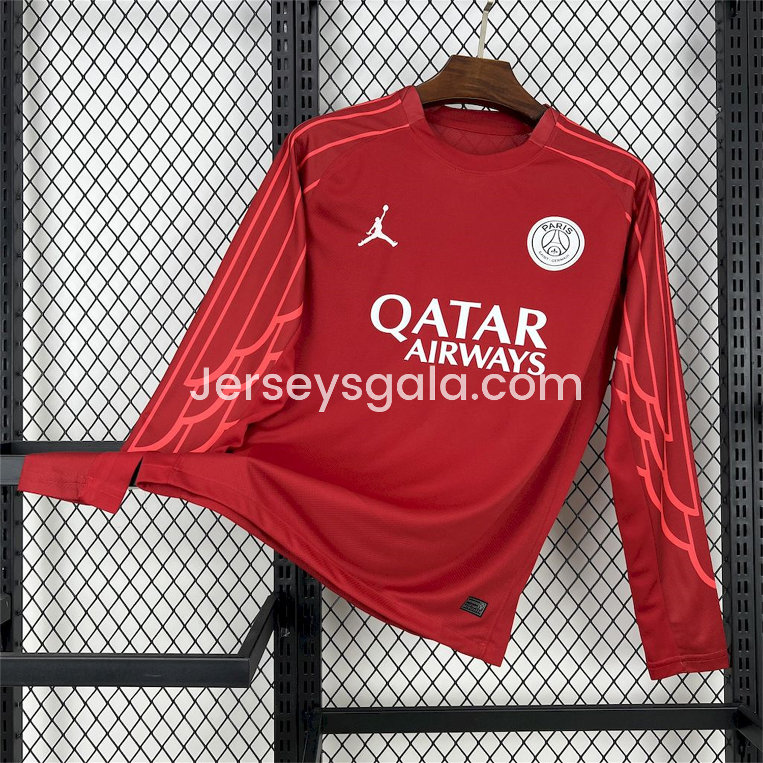 Paris Saint-Germain PSG 24-25 Fourth Goalkeeper Red Long Sleeves Jersey - Fans Version - JerseysGala