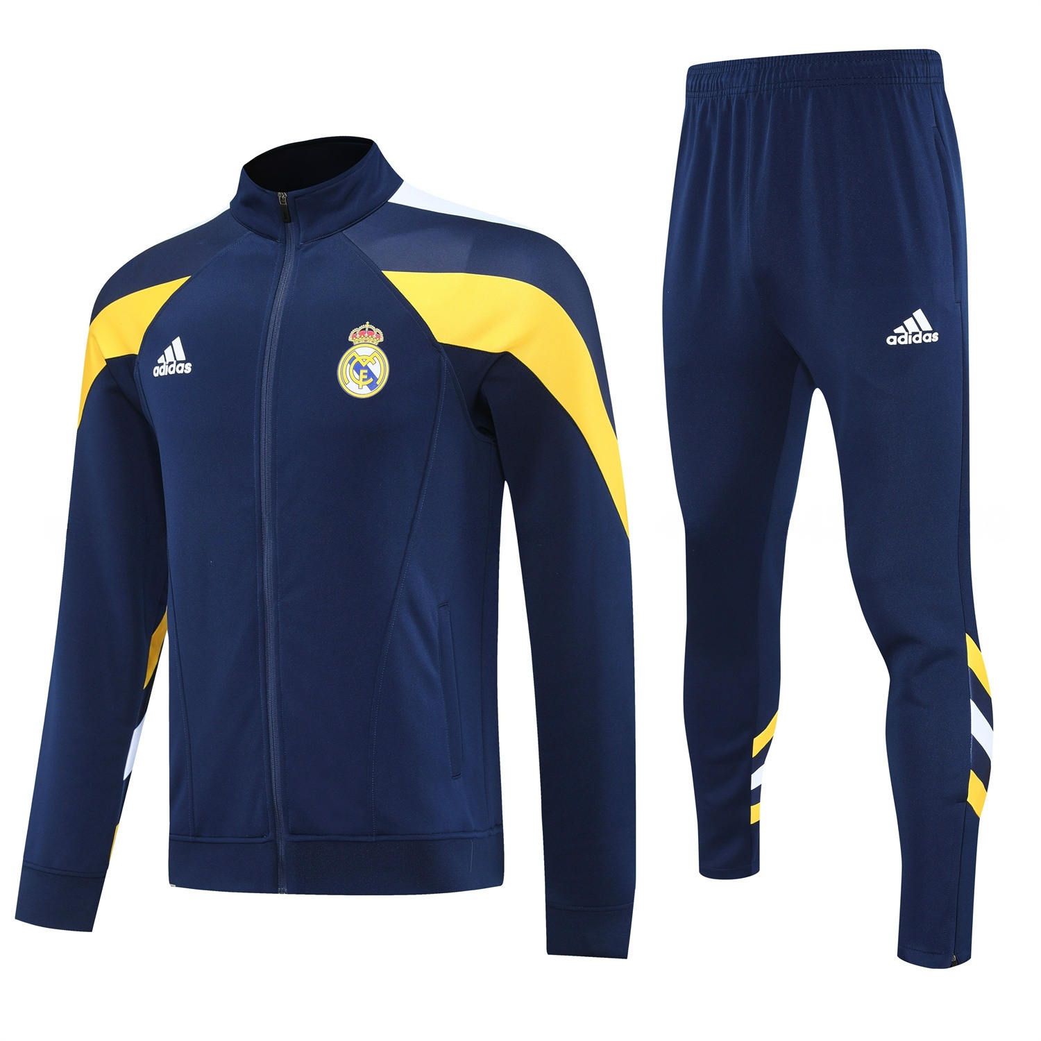 Real Madrid 25-26 Jacket Training Tracksuit - Deep Blue Jackets & Deep Blue Pants - JerseysGala