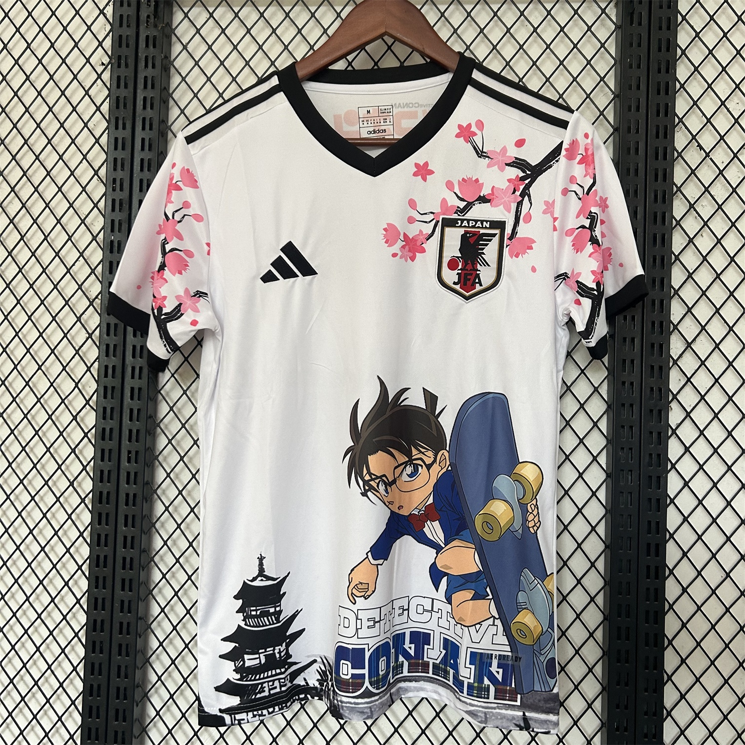 Japan 25-26 Conan Skateboarding Under The Cherry Blossom Tree White Special Jersey - Fans Version - JerseysGala