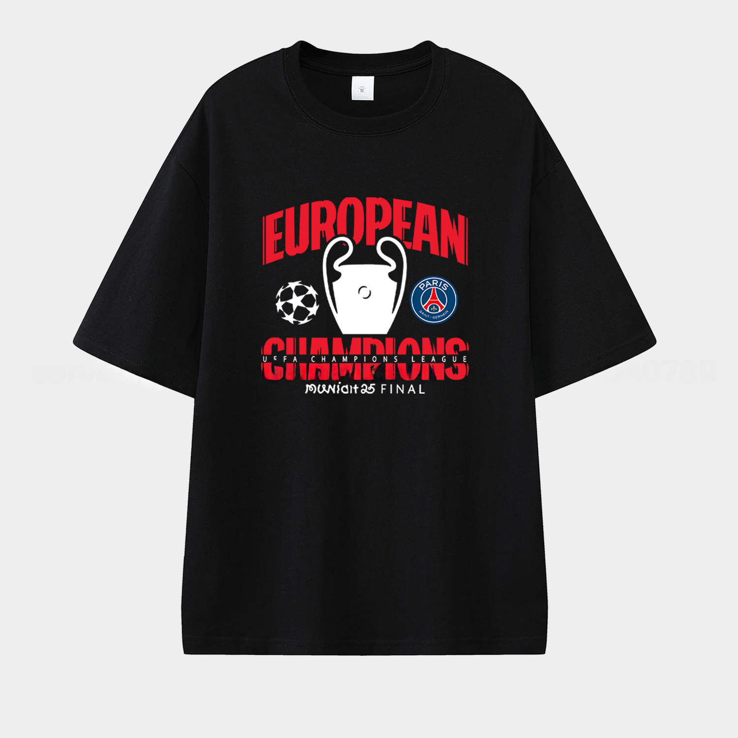 Paris Saint-Germain PSG 2025 European Champions Winner Unisex Pure Cotton T-shirt - JerseysGala