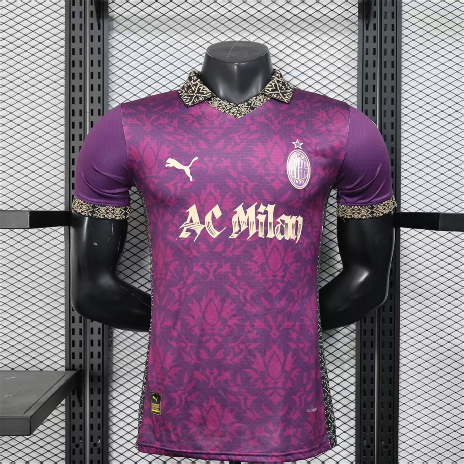 AC Milan 25-26 Team Name Advertisement Purple POLO Special Jersey - Player Version - JerseysGala