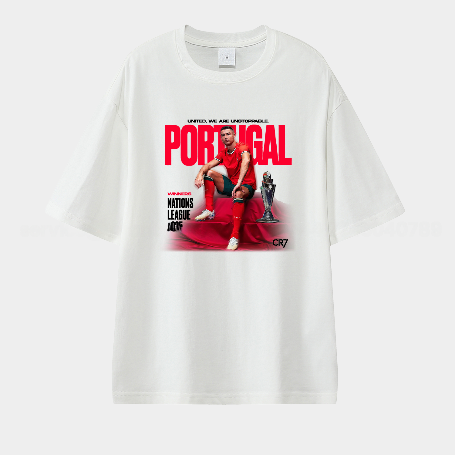 Portugal C.Ronaldo 2025 UEFA Nations League Winners Unisex Pure Cotton T-shirt - JerseysGala
