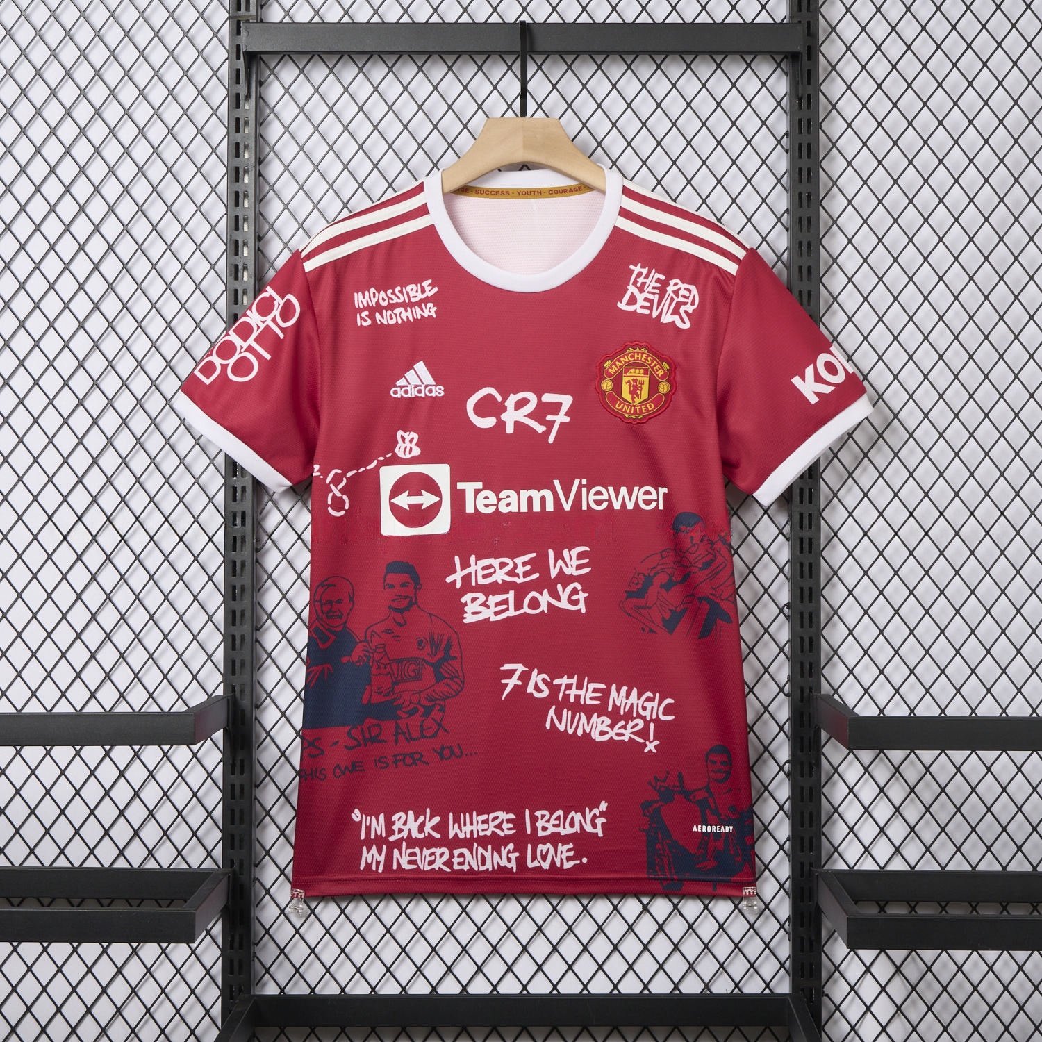 Manchester United Retro 21-22 Home Ronaldo Graffiti Edition Special Edition Jersey - JerseysGala