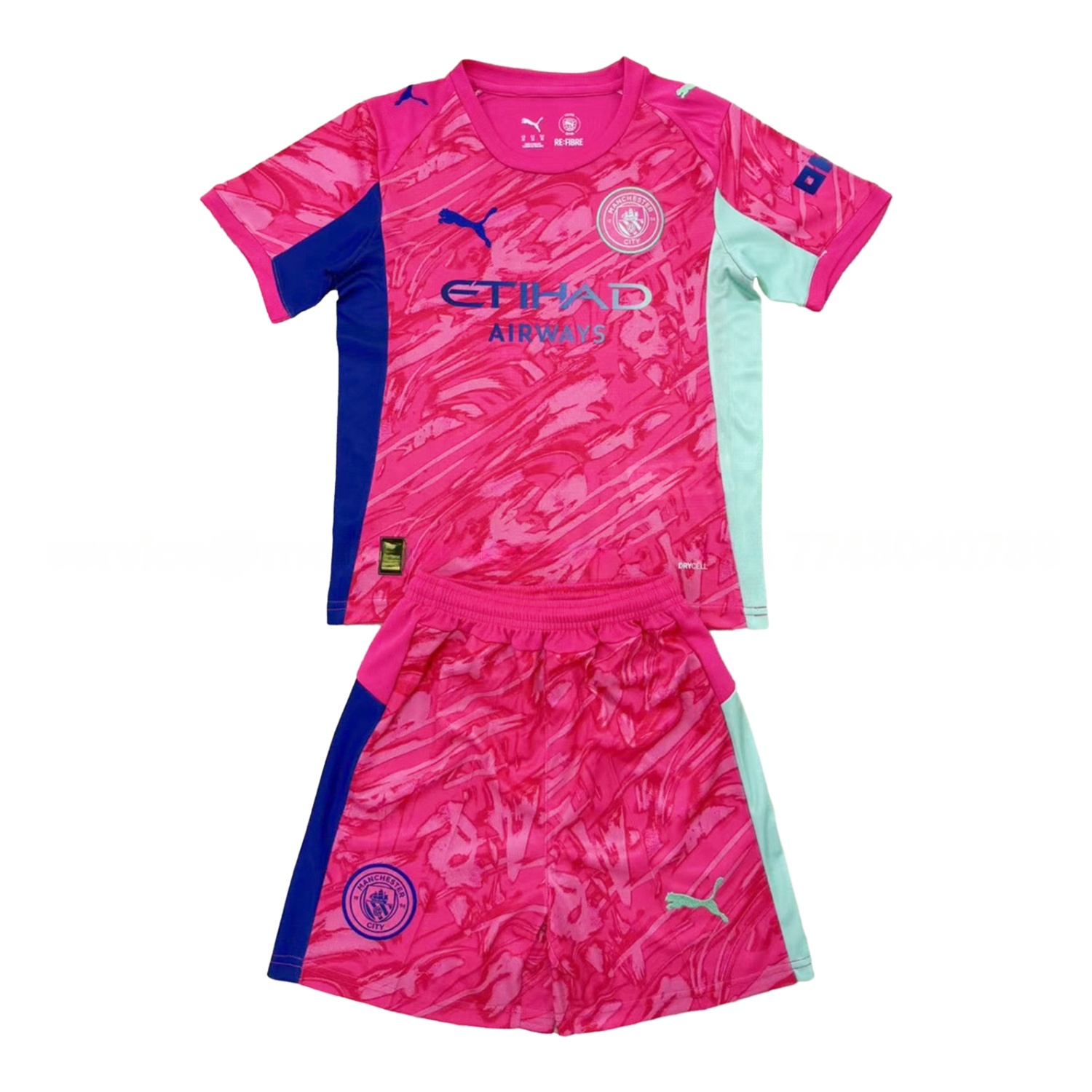 Manchester City 25-26 Pink Red Goalkeeper Men's Adult Jersey Set - Fans Version - JerseysGala